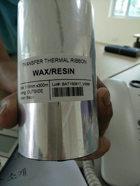 Mực in mã vạch Wax, Premium Wax, Wax Resin, Premium Wax Resin và Resin là những tên gọi chính với kích thước thông dụng 110mm x 300m.